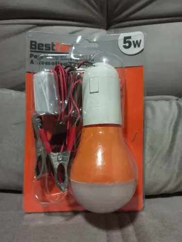 Lâmpada de Emergência Led Pendente 12v 5w luminária acampamento