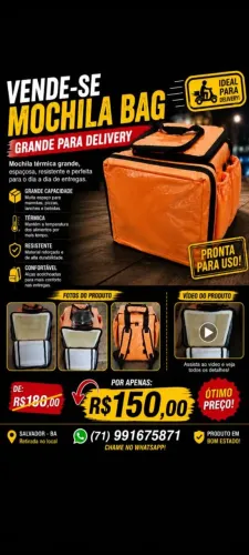 Mochila beg grande para entrega delivery de motoboy