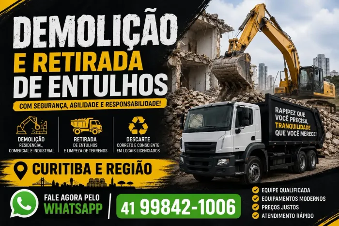 Demolição e retirada de entulhos