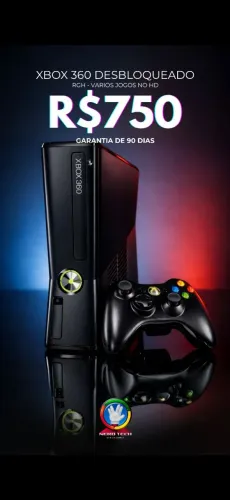 Xbox 360 Rgh com 59 jogos no HD e garantia