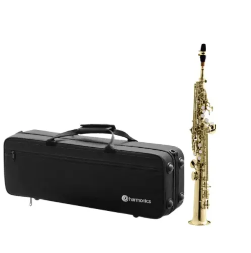 Sax Soprano Reto Harmonics HST410L Sib Laqueado - NOVO -21x Cartão