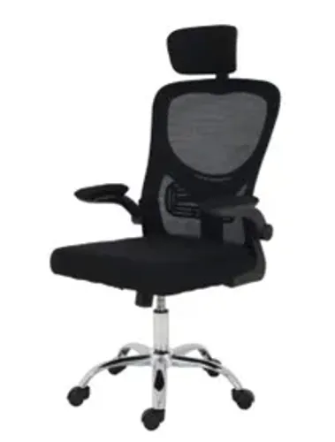 CADEIRA PRESIDENTE COM APOIO LOMBAR INTERNO BRAÇOS ESCAMOTIAVEL