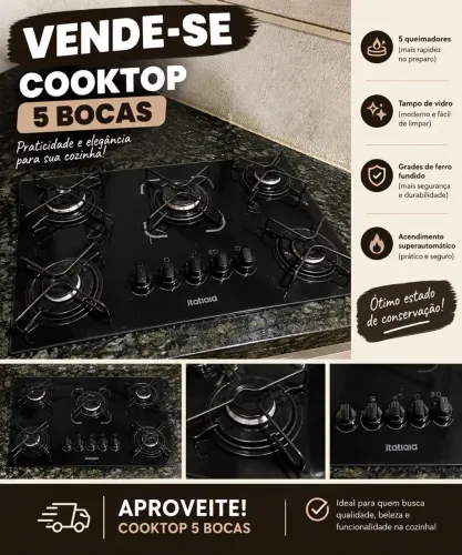 Vendo cooktop 5 bocas