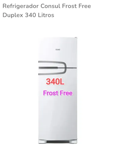 Geladeira Cônsul Frost Free 340L + Novo + Nota + Garantia+ Cartão 12x!!