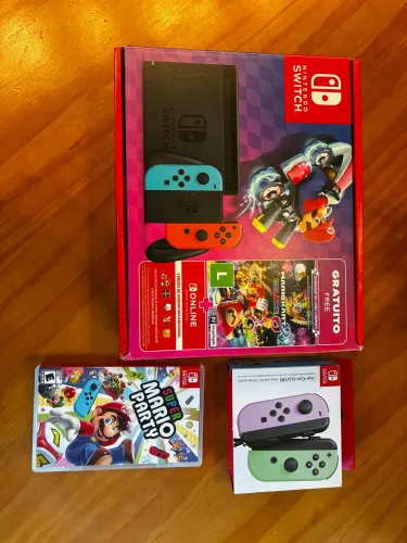 Nintendo Switch + Mário kart 8 + Super Mário Party