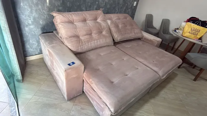 Sofá Retrátil e Reclinável 2 Lugares Grande