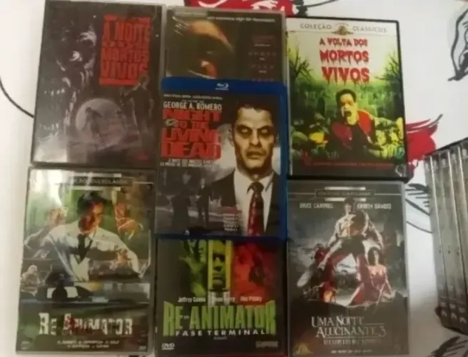 Lote DVDs de zumbis mortos-vivos rec noite volta dos mortos re-animator george romero