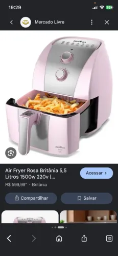 Air fryer rosa 
