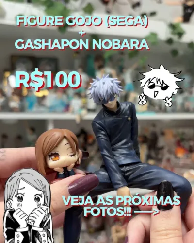 FIGURE ORIGINAL GOJO SATORU  Premium Chokonose (SEGA) + Gashapon Nobara
