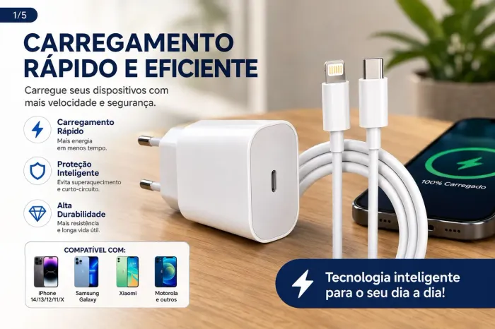 Carregador Rápido Para IPhone