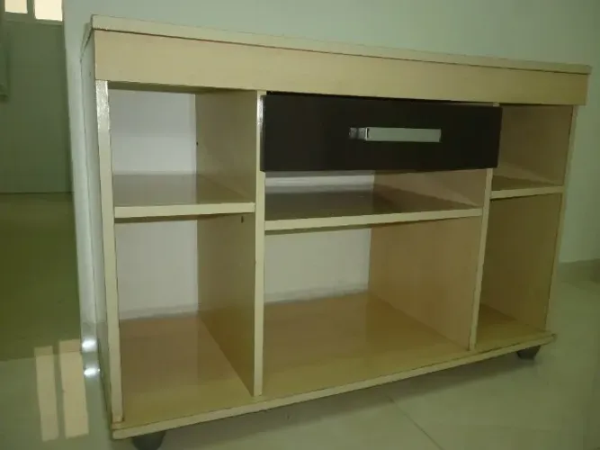  Rack, cômoda com 1 gaveta com corrediça