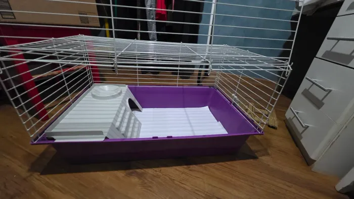 Gaiola Ferplast Cavie 80 para Roedores e Coelhos - Completa com Casinha
