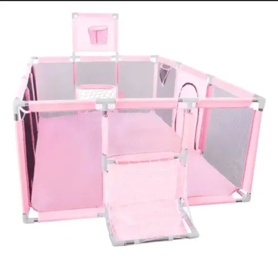 Cercadinho Infantil Grande 1,80x1,20 Rosa - Ótimo Estado"
