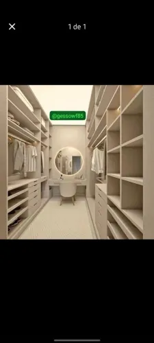 Closet projetado em gesso muito Durável e resistente