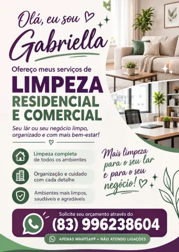 Serviços de limpeza e faxina