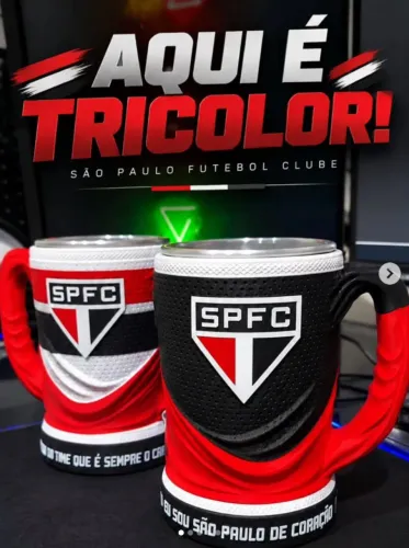 Caneca do São Paulo (copo inox) 500ml