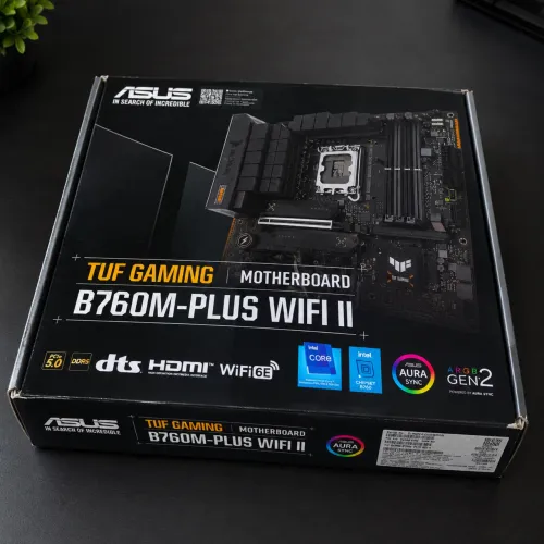 (Seminova) ASUS TUF GAMING B760M-PLUS WI-FI II, INTEL, DDR5, PRETO