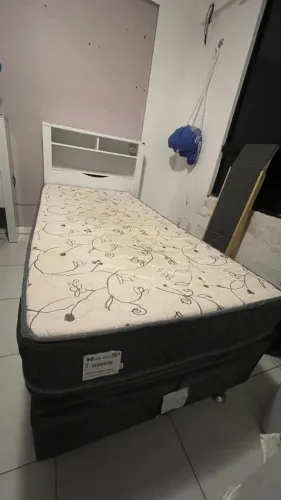 Cama box + colchão solteiro (usados)