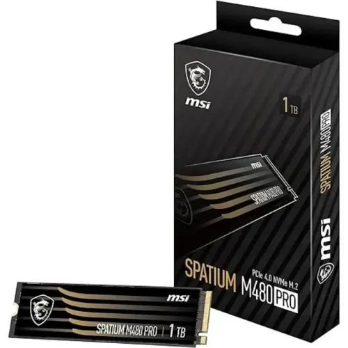 SSD 1 Tb Msi Spatium M480 Pro, Nvme, M.2, Leitura: 7400mb/s