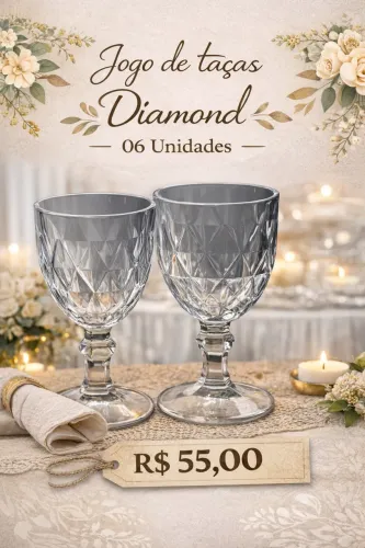 Taças - Jogo com 06 unidades