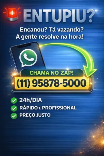 Desentupidora esgoto ralo pia vaso sanitário 