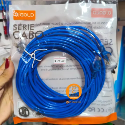 10 Metros - Cabo de Rede RJ45 Internet / Ethernet para Computador, Notebook, TV etc 