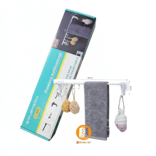 Suporte Toalheiro Multiuso Porta Toalhas Utensílios Para Cozinha Banheiro 40CM
