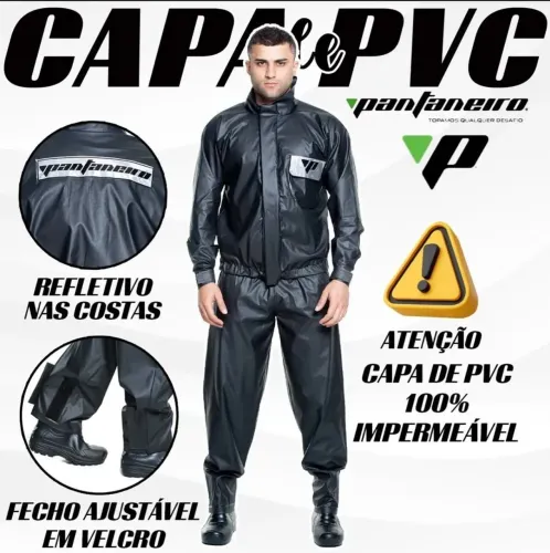 Promoção da melhor Capa De Chuva Pantaneiro Pvc Com Bolso Impermeável