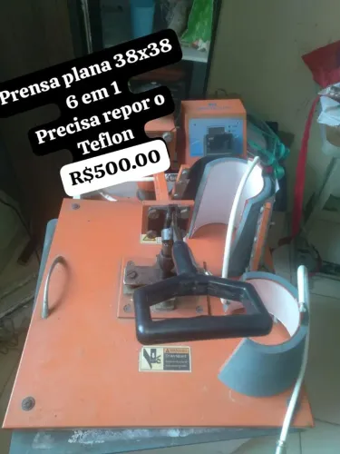 Prensa plana 38x38 6 em 1