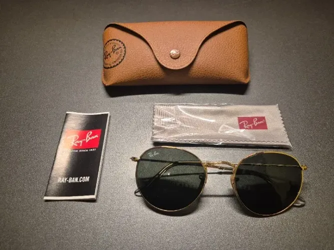 Óculos Rayban Round Metal Dourado G15