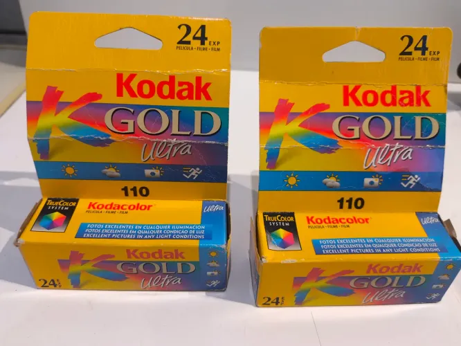 Filme fotográfico Kodak Gold Ultra de 24 poses 110 35mm novos vencidos 
