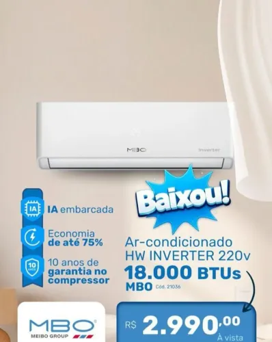 Ar condicionado 18.000 btus pagamento facilitado na entrega.