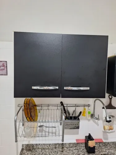  ARMÁRIO AÉREO PRETO MDF 