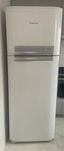 Geladeira electrolux celebrate blue touch frost free duplex 430 litros df50