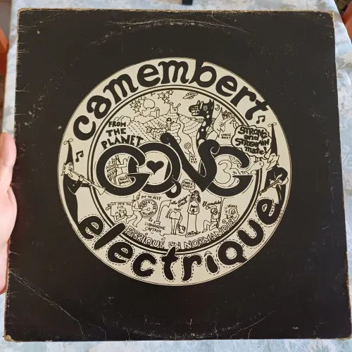 Disco de vinil lp Gong Camembert Electrique 1971, prensagem francesa de época mídia top