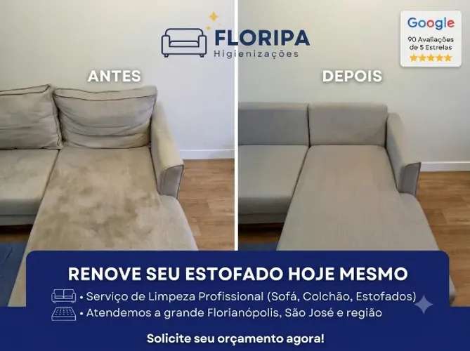 Higienização e Limpeza de estofados