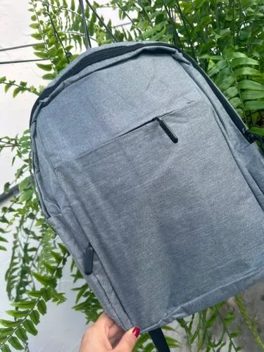 Mochila escolar unissex impermeável com entrada USB 
