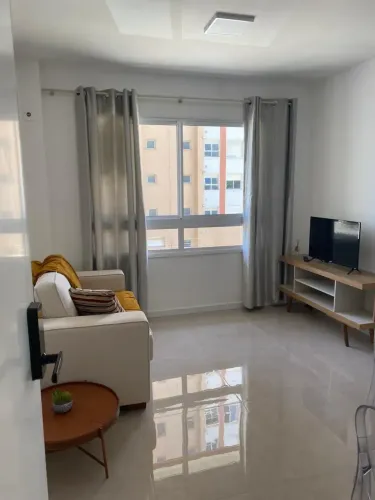 LINDO apartamento de 1 dormitório para locação 100% mobiliado com infra completa ao lado d
