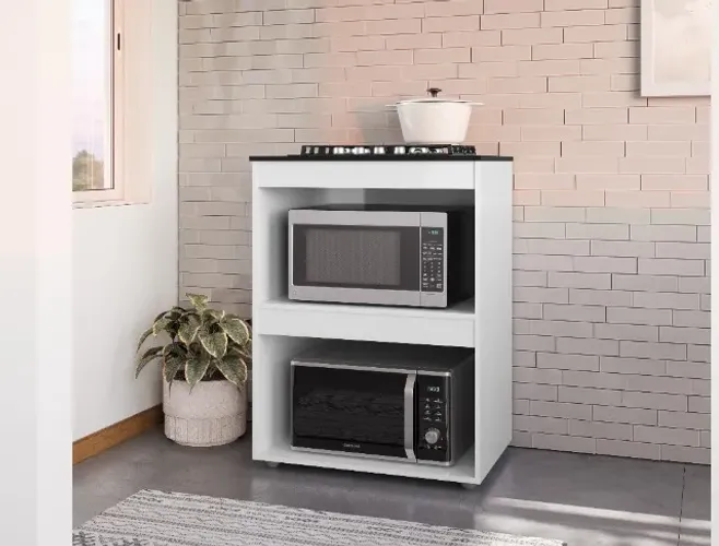 Balcão Para Cooktop 4 ou 5 Bocas com espaço para Forno e Micro-ondas