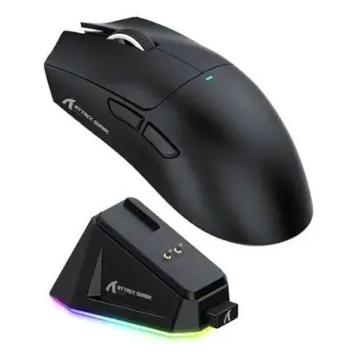 Mouse Gamer Attack Shark X11 + Dock de carregamento