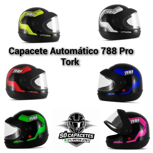 Capacete Automático Fechado Viseira Fumê e Cristal OFERTA 