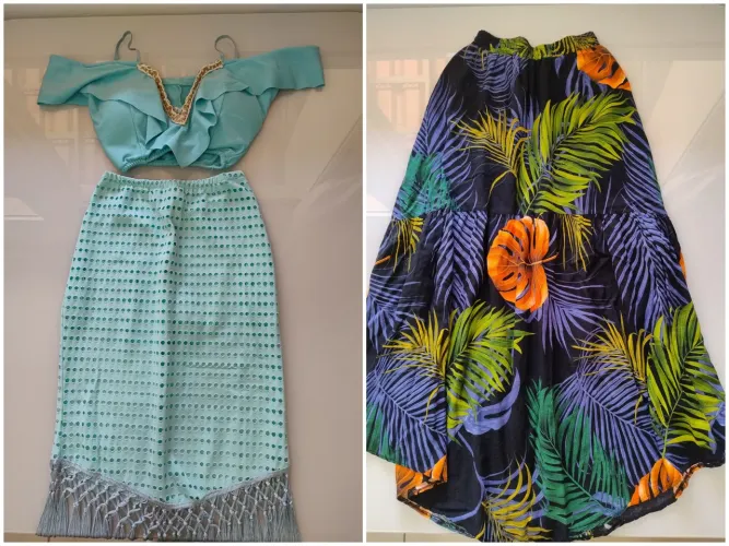 Vendo combo de roupas femininas tamanho P, em bom estado, algumas nunca usadas.