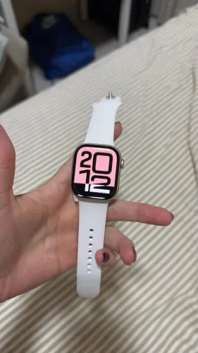Apple watch séries 10 rose,usado poucos meses,acompanha caixa