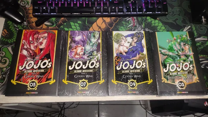 Mangá Jojo's (parte 1 e 5) vol 3, 5, 7, 9