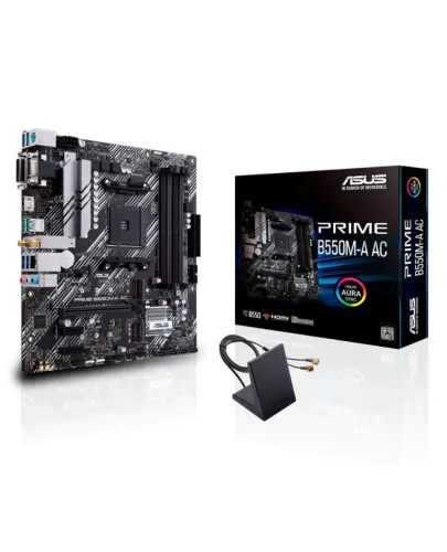 Placa-Mãe ASUS PRIME B550M-A AC, AMD AM4, mATX, DDR4, Wi-fi, Preto-loja fs Informática