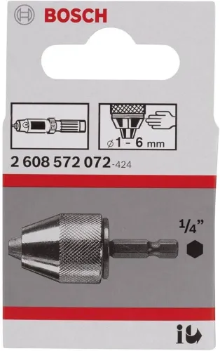 Adaptador Mandril - Bosch 2608572072 1/4 1mm/6mm