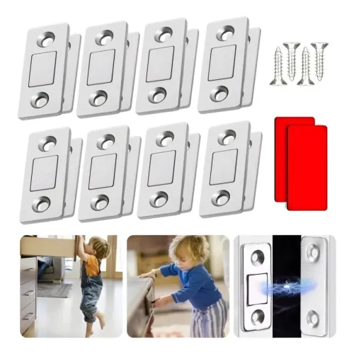 Fecho Imã Porta Armário Magnético Ultra Forte Kit 8 Peça