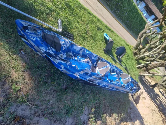 Caiaque duas pessoas com Remos e cadeiras. Sup 200kg+