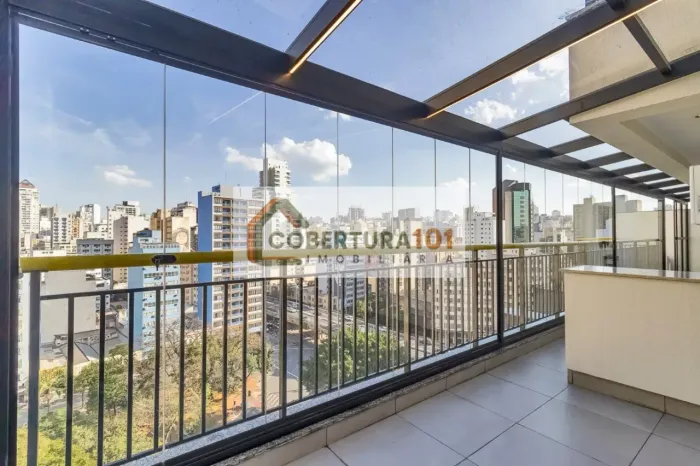 Cobertura à venda em Santa Cecília, 70 m², 1 dormitório, sacada, ar-condicionado e 1 vaga