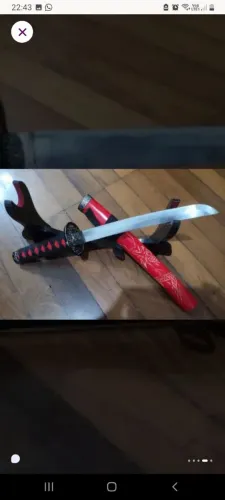 Espada tanto samurai de decoração com bainha 